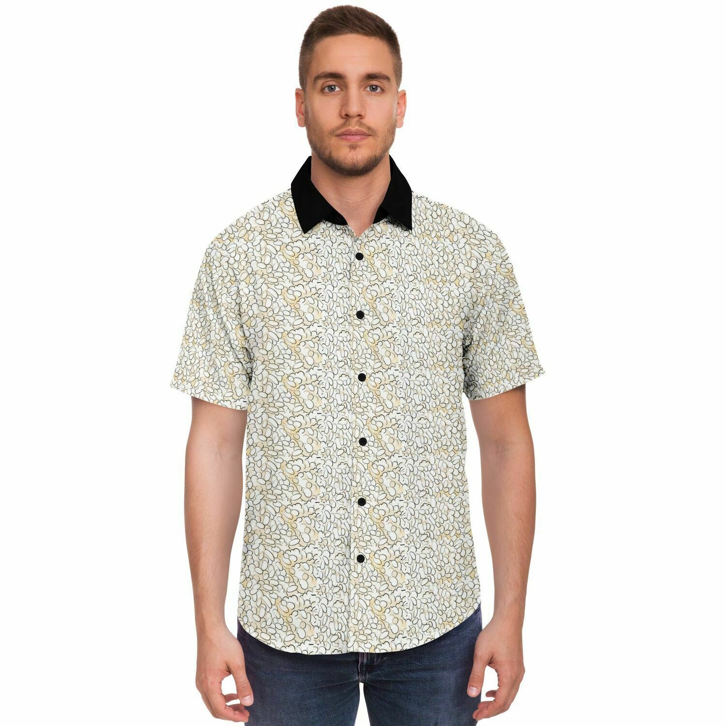 Furimon Rice - Short Sleeve Button Down Shirt