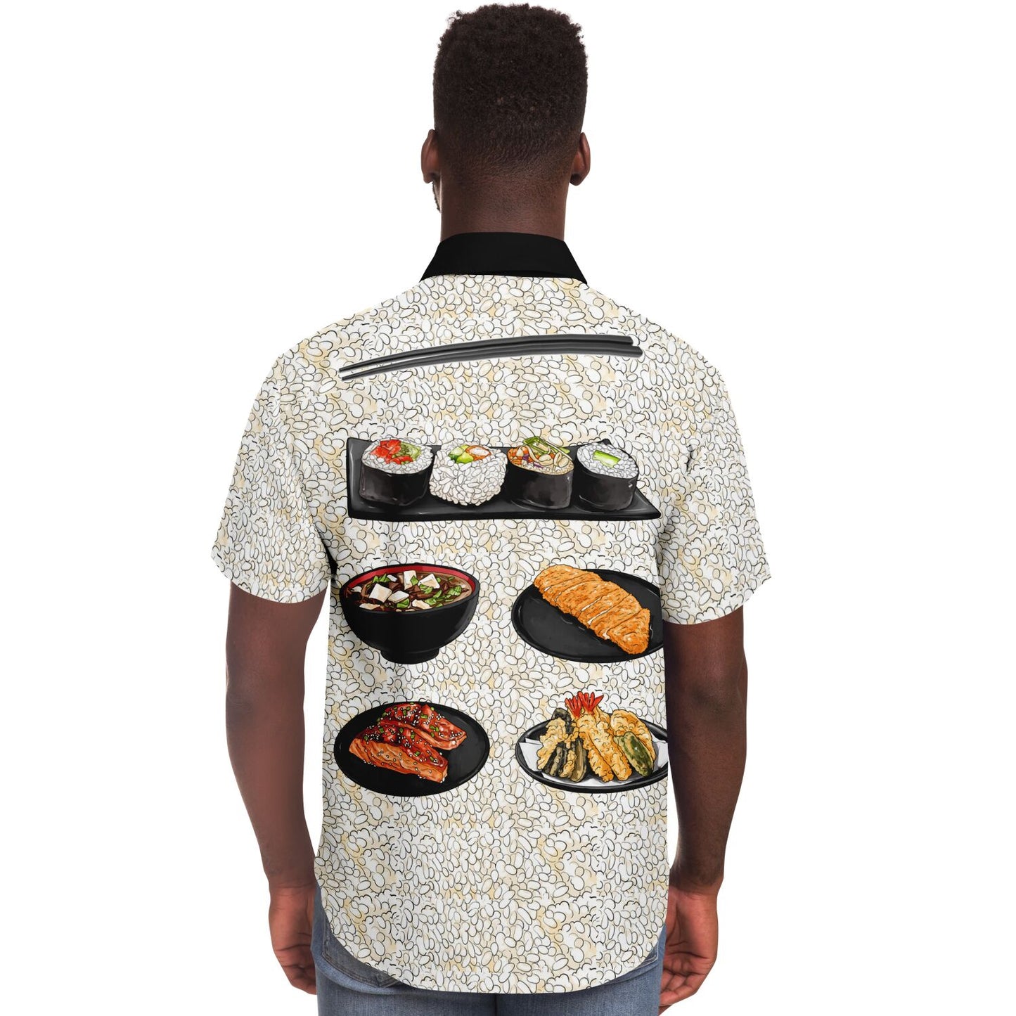 Furimon Japanese Food - Short Sleeve Button Down Shirt