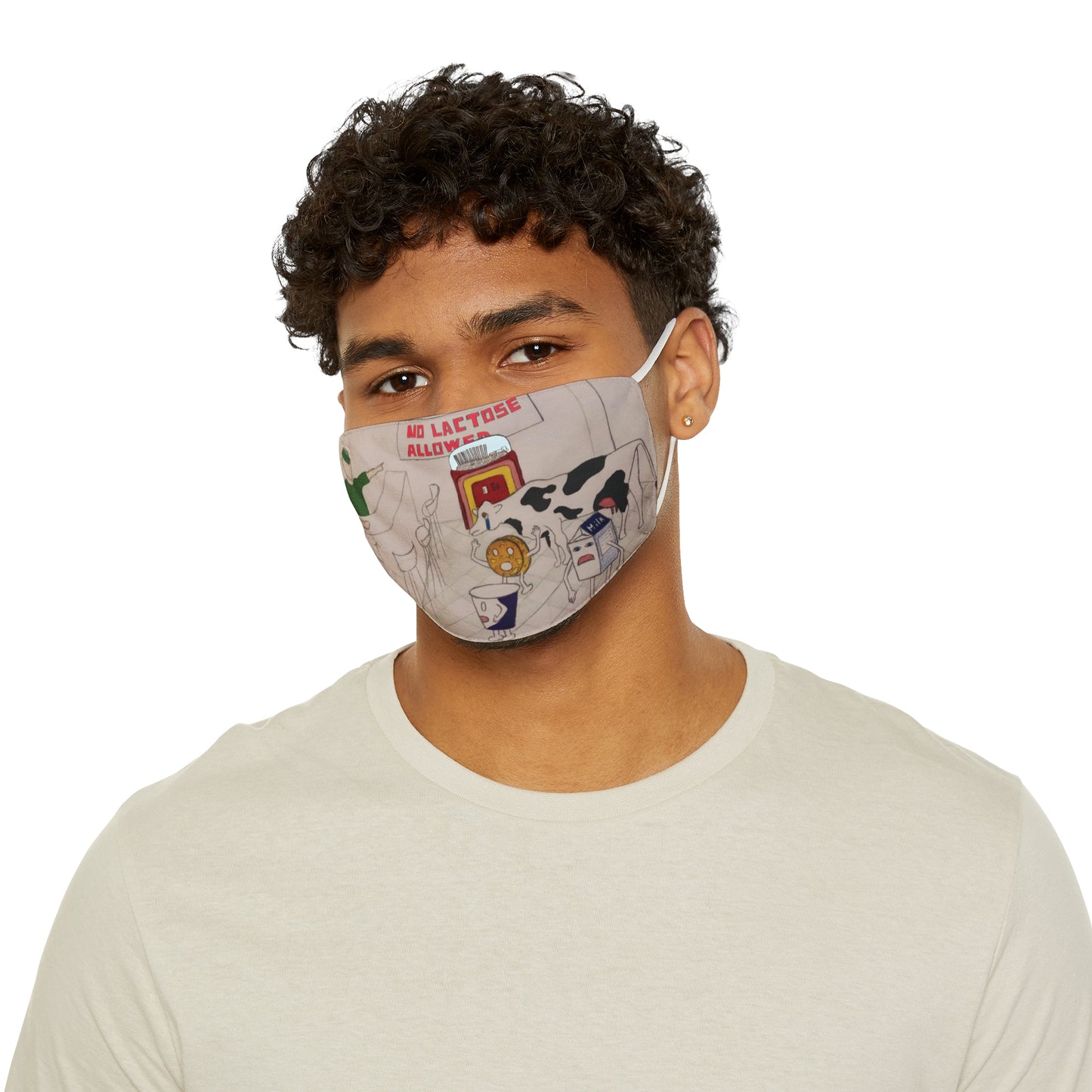 Lactose Intolerance Snug-Fit Fabric Face Mask
