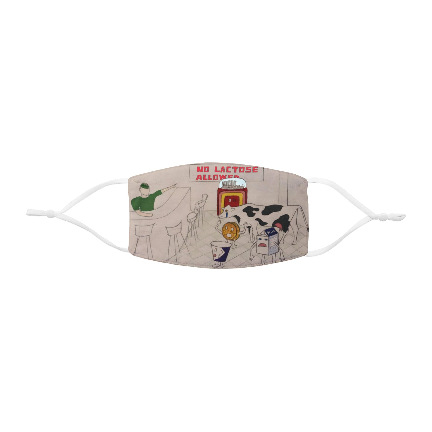 Lactose Intolerance Snug-Fit Fabric Face Mask